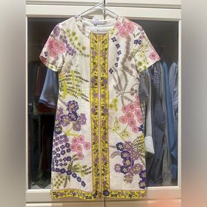 Trina Turk Floral Mini Dress - Pink, Purple, Yellow